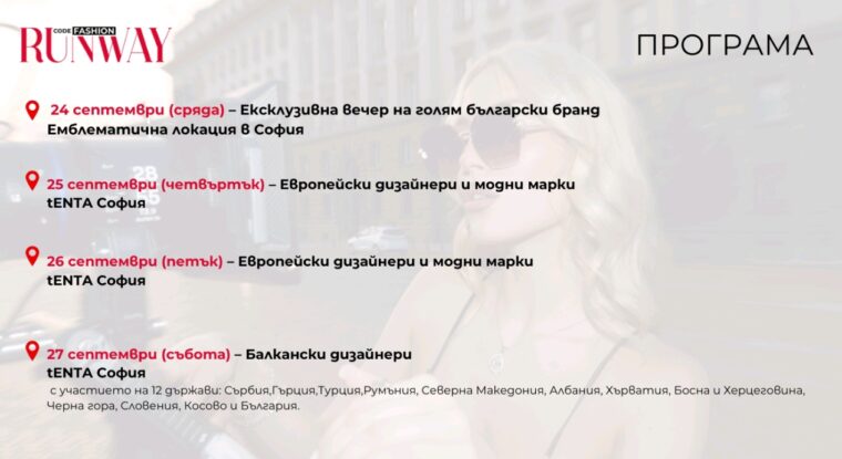 CodeFashion RUNWAY превръща София в модната столица на Балканите